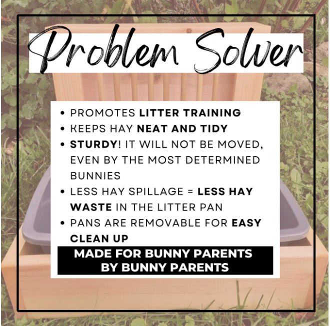 Rabbit Hay Feeder & Litter Box (XL Dowel).