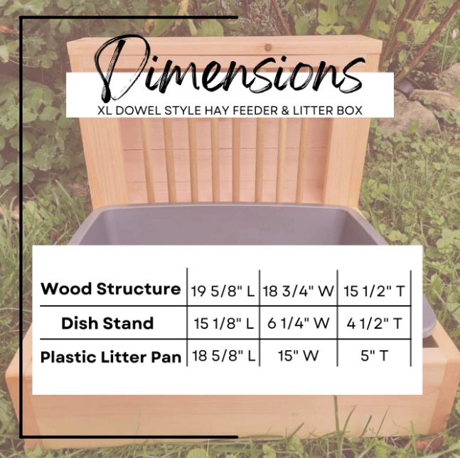 Rabbit Hay Feeder & Litter Box (XL Dowel).