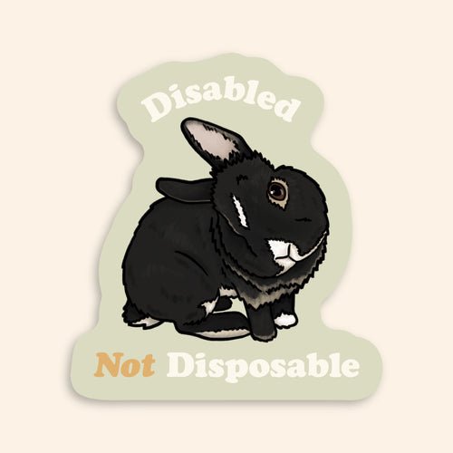 Disabled Bunny Sticker - Hippity Hop Pet Shop