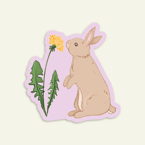 Flower Bunny Sticker