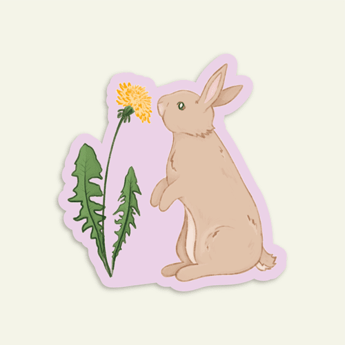 Flower Bunny Sticker - Hippity Hop Pet Shop