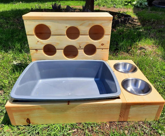 Six Hole Rabbit Hay Feeder & Litter Pan Combo - Hippity Hop Pet Shop