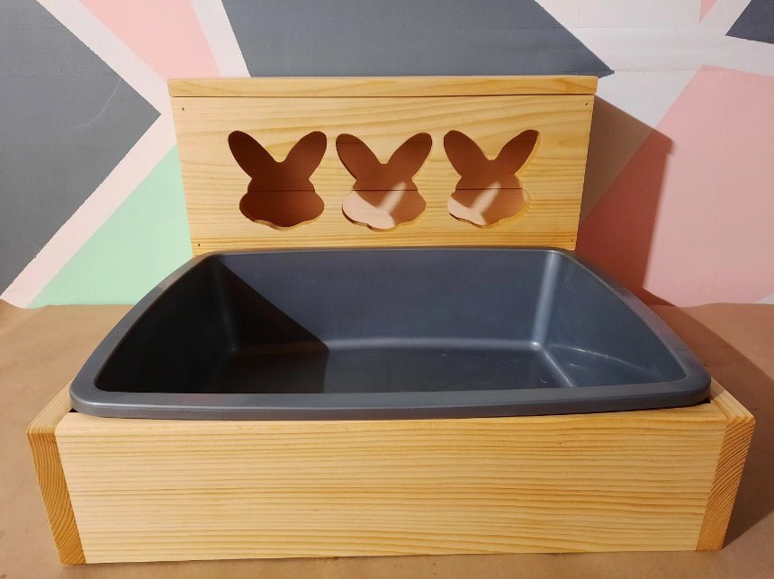 "Triple Bunny Head" Hay Feeder & Litter Box - Hippity Hop Pet Shop