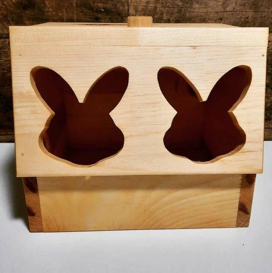 Double Bunny Head Hay Feeding Station - Hippity Hop Pet Shop