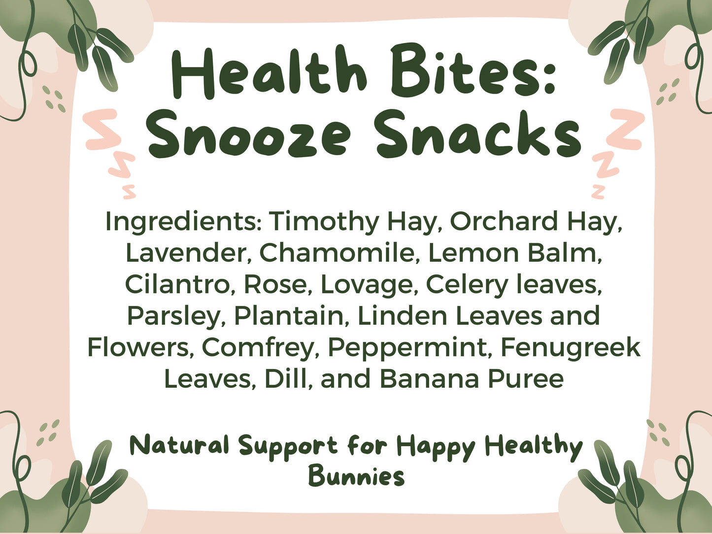 Health Bites: Snooze Snacks - Hippity Hop Pet Shop