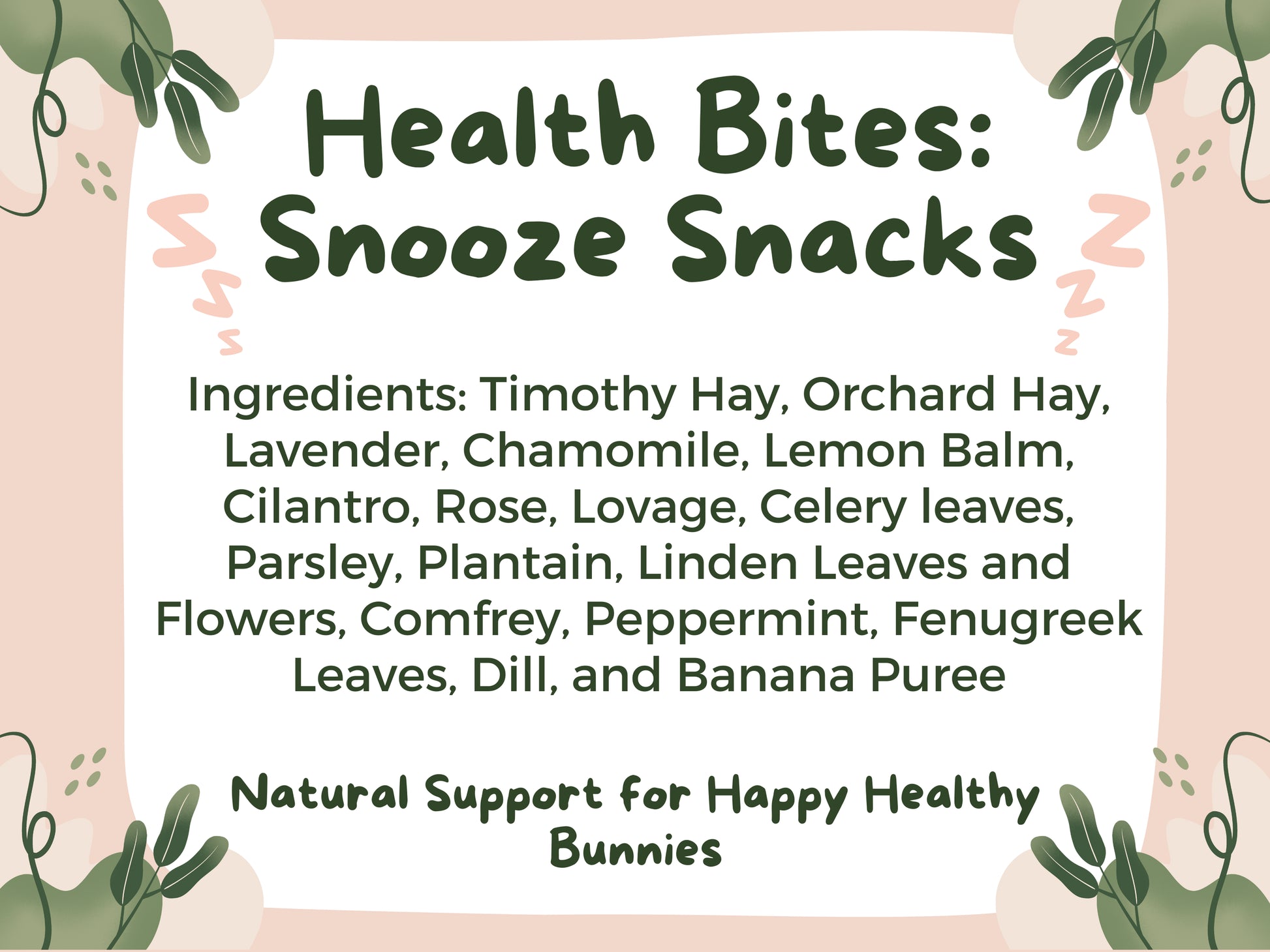 Health Bites: Snooze Snacks - Hippity Hop Pet Shop