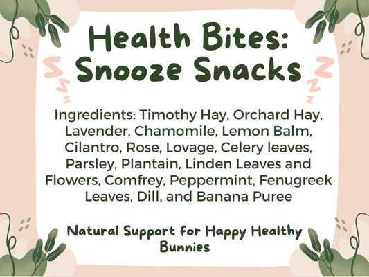 Health Bites: Snooze Snacks - Hippity Hop Pet Shop