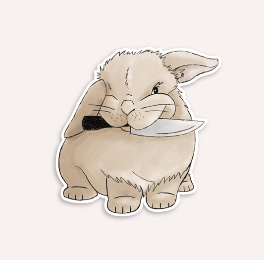 Angry Bunny Sticker - Hippity Hop Pet Shop