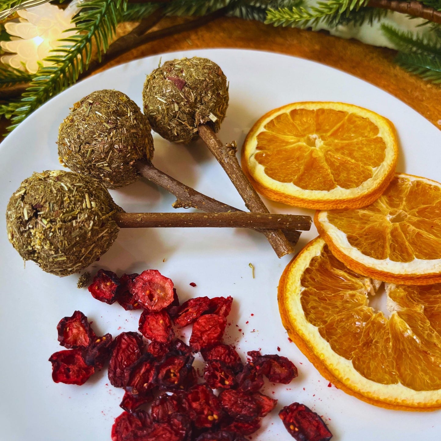 Timothy Hay Lollipop: Orange Cranberry Flavour - Hippity Hop Pet Shop