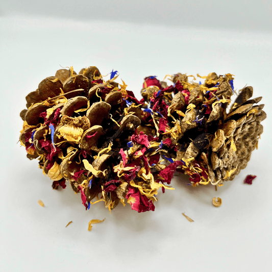 Floral-Dipped Pine Cones.