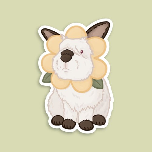 Cute Flower Bunny Sticker - Hippity Hop Pet Shop